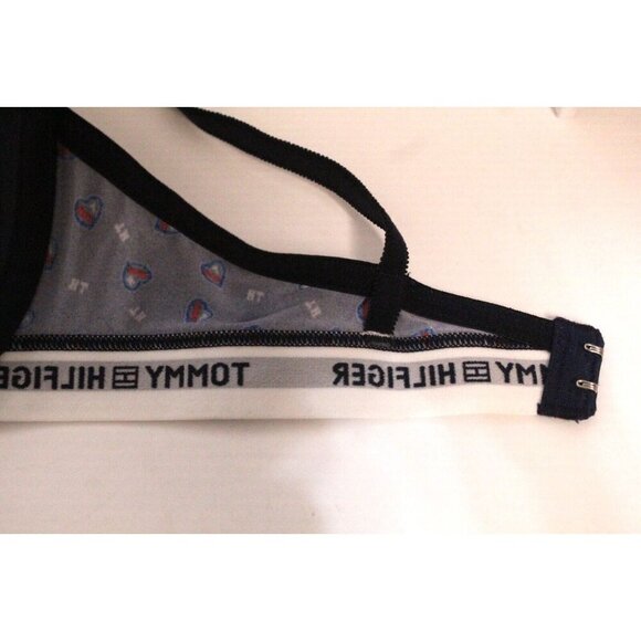 Tommy Hilfiger Padded 34 C Underwire Logo Blue Micro Preppy Y2K Up Bra - Picture 9 of 10